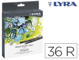 36 rotuladores Lyra Aqua Brush Dúo
